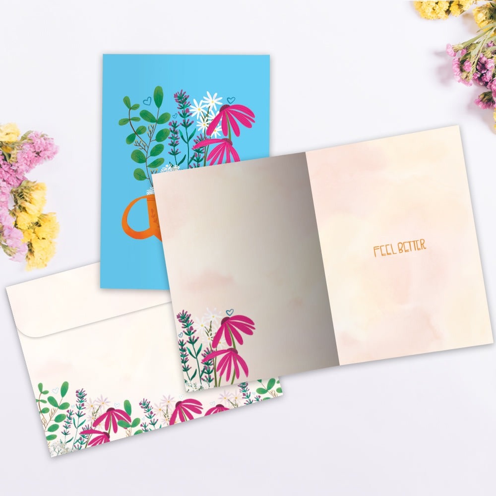 Feel Better Tea Get Well Greeting Card