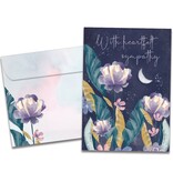 Heartfelt Moon Sympathy Greeting Card