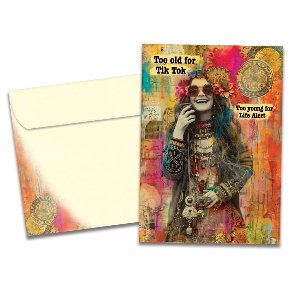 Timeless Hippie Birthday Greeting Card