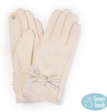 Lou & Co. Ivory Gloves With Stone Details
