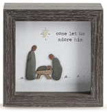 Sharon Nowlan Come Let Us Adore Him Shadow Box - 4x4"