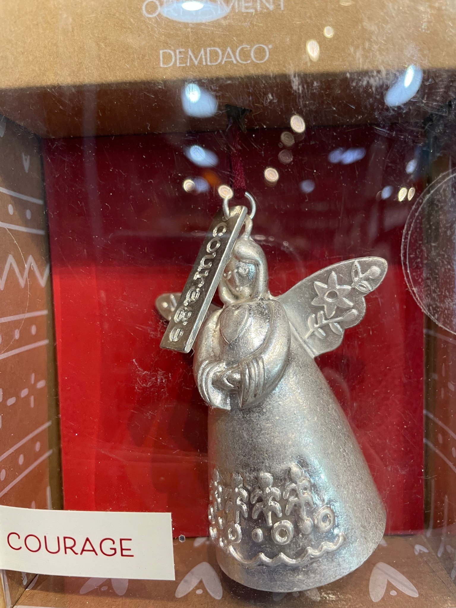 Demdaco Mini Bell Angel Ornament - Courage