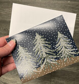 FLEURISH Midnight Flurry Notecard with Envelope