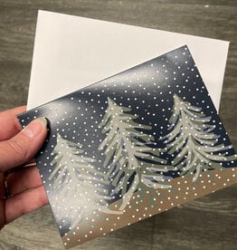 FLEURISH Midnight Flurry Notecard with Envelope