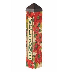 Studio M Painted Poinsettias 20" Art Pole