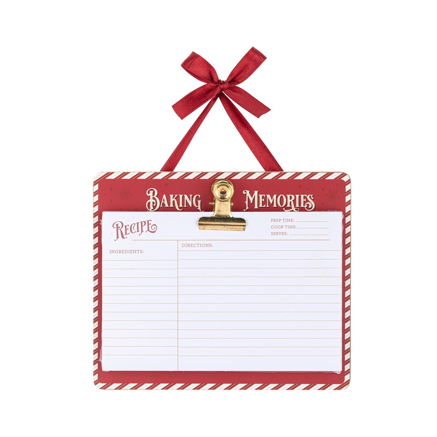 Mrs Claus Baking Memories Recipe Card Holder 'Ornament' Hanger