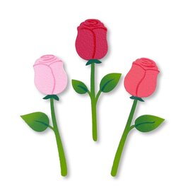 Roeda Studio Rose Stem Magnets S/3, Valentine's Romantic Decor