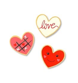 Roeda Studio Sugar Cookie Heart Magnets S/3, Valentine's Decor