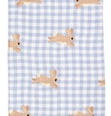Mudpie Blue Bunny Base Embroidered Towel.
