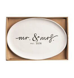 Mudpie Mr. & Mrs. 2026 Platter.