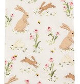 Mudpie Bunny Floral Embroidered Towel.