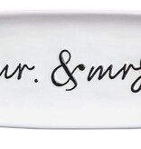Mudpie Mr. & Mrs. Everything Dish. *script lettering