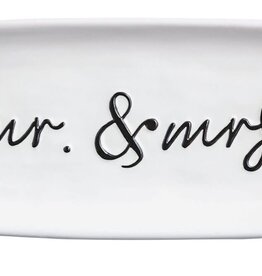 Mudpie Mr. & Mrs. Everything Dish. *script lettering