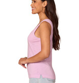 Democracy Sugarplum Sleeveless Side Slit Hem Knit Tank