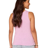 Democracy Sugarplum Sleeveless Side Slit Hem Knit Tank