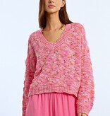 Molly Bracken Pink Melange Oversized  Ladies Knitted Sweater