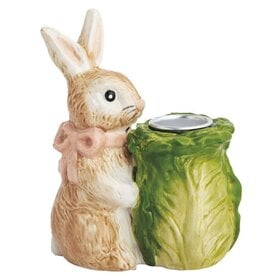 Mudpie Cabbage Bunny Taper Holder.