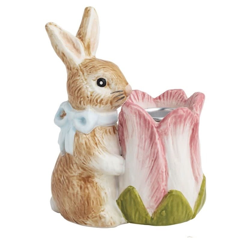 Mudpie Tulip Bunny Taper Holder.