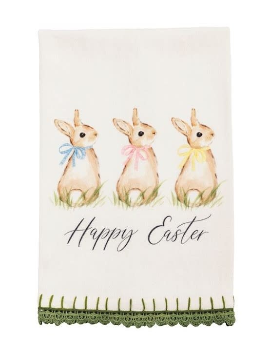 Mudpie Happy Easter Trim Towels