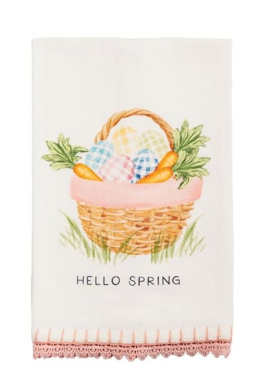 Mudpie Hello Spring Trim Towels