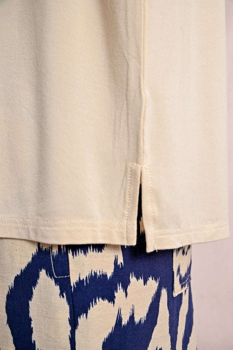 Molly Bracken Cream Ladies Knitted Tee