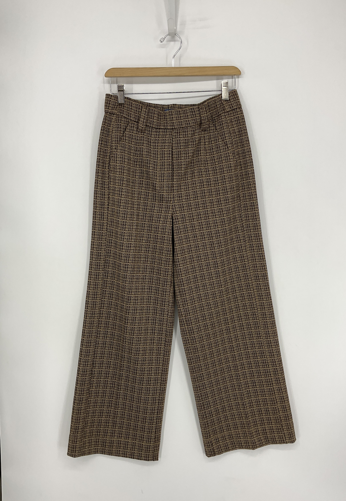 Democracy Brown Multi 27/22” “AB” Leisure Skyrise Wide Leg Pull On W/ Side Panel