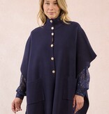 Molly Bracken Navy Blue Ladies Knitted Cape