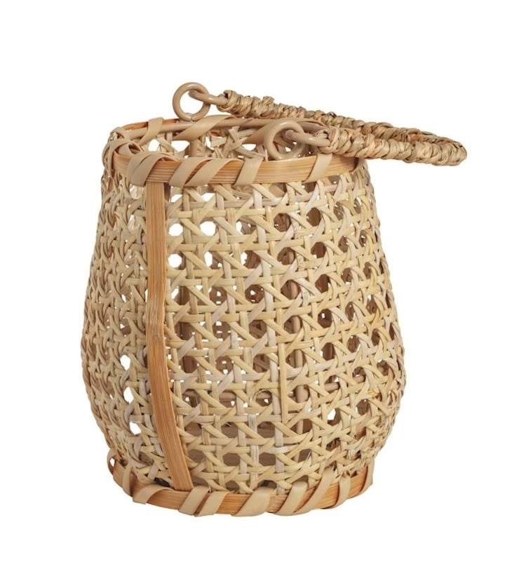 Mudpie Cane Woven Lantern.