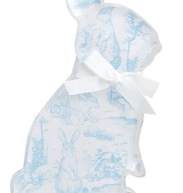 Mudpie Sitting Up Toile Acrylic Bunny Sitter.