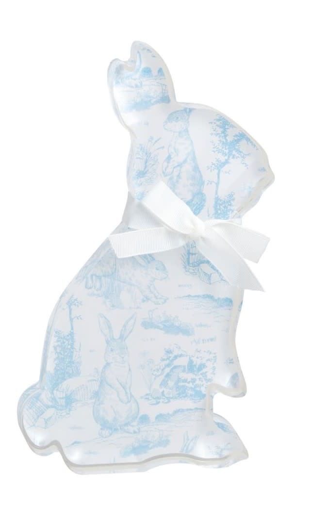 Mudpie Sitting Up Toile Acrylic Bunny Sitter.