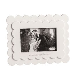 Mudpie Decided On Forever 4x6 Double Scallop Frame.