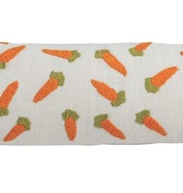 Mudpie Carrot Embroidery Long Pillow.
