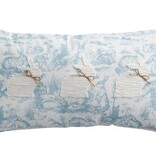 Mudpie Lumbar Toile Bunny Pillow.