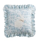 Mudpie Square Toile Bunny Pillow.