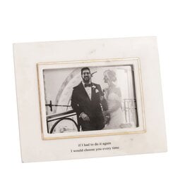 Mudpie Choose You Gold Inlay Marble Frame