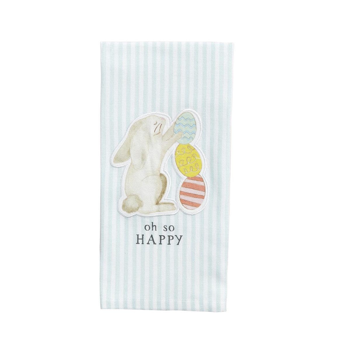 Mudpie Bunny With Egg Patch Towel.