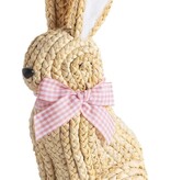 Mudpie Pink Woven Bunny Sitter.