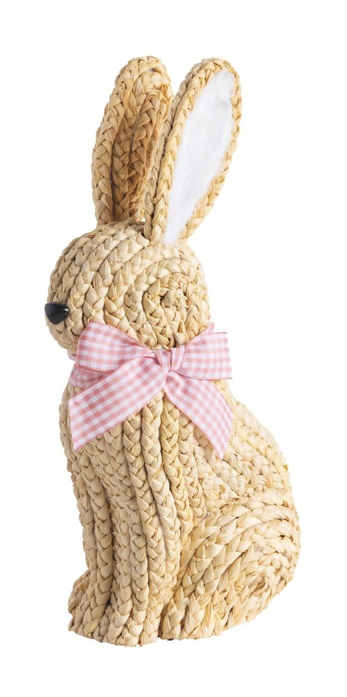 Mudpie Pink Woven Bunny Sitter.