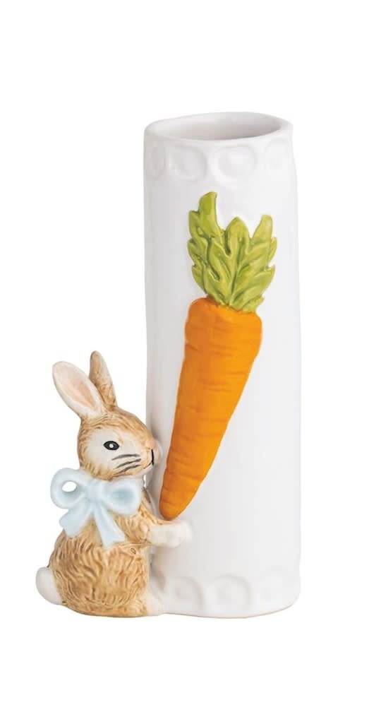 Mudpie Blue Bow Bunny Bunny Bud Vase.