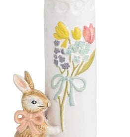 Mudpie Pink Bow Bunny Bunny Bud Vase.