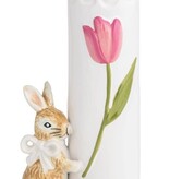 Mudpie White Bow Bunny Bunny Bud Vase.