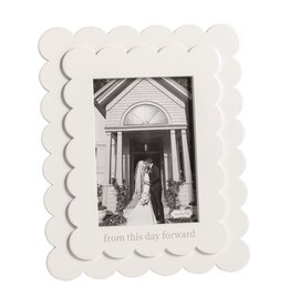 Mudpie This Day Forward 5x7 Double Scallop Frame.