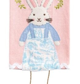 Mudpie Pink Bunny Dangle Leg Towel