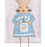 Mudpie Pink Stripe Bunny Dangle Leg Towel