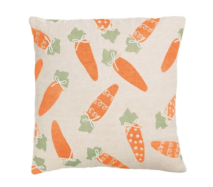 Mudpie Carrot Jacquard Pillow.