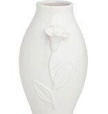 Mudpie Small White Flower Vase.