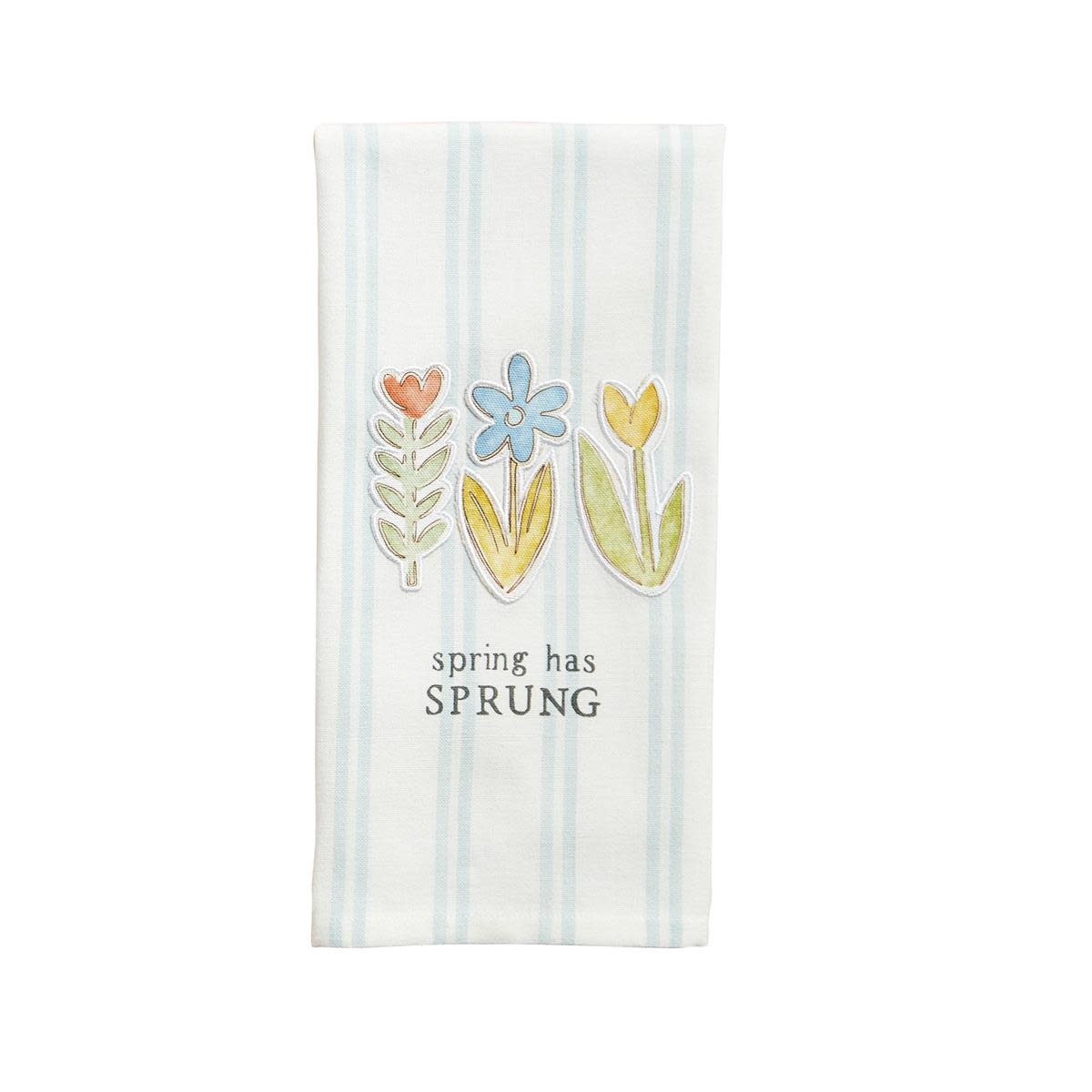 Mudpie Three Flowers Patch Towel.