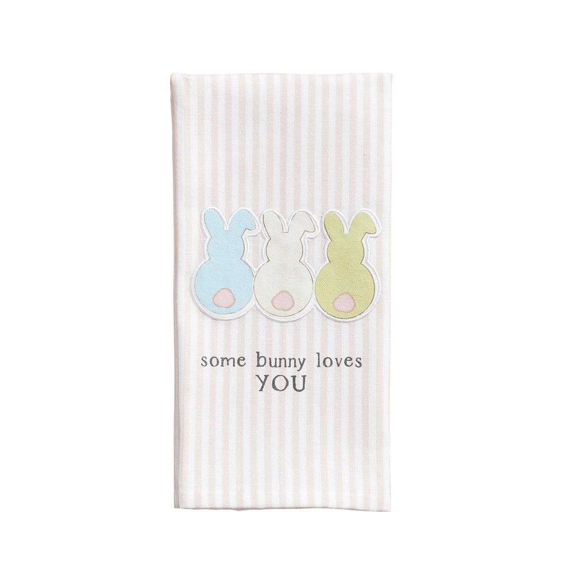 Mudpie Three Bunnies Patch Towel.