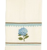 Mudpie Blue Floral Embroidered Waffle Towel.