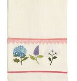 Mudpie Multi Floral Embroidered Waffle Towel.